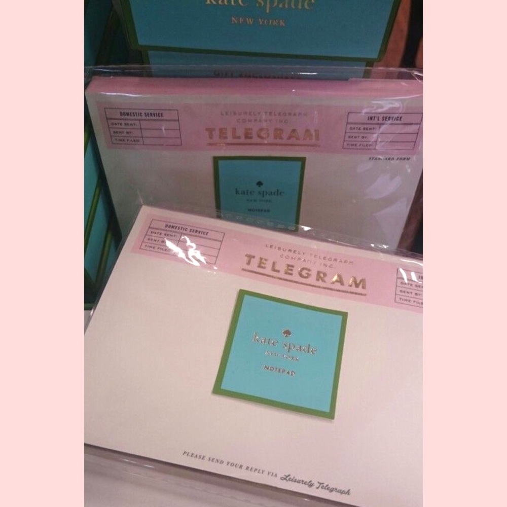 🎀ISO🎀 Kate Spade Telegram Notepad